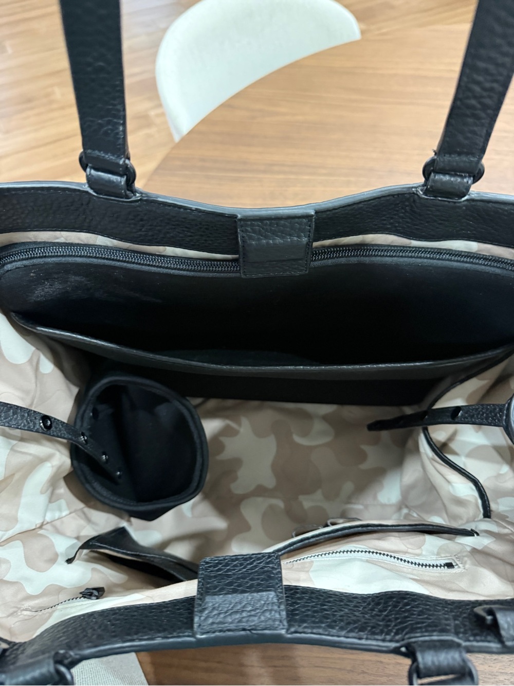 Dagne Dover Black Pebbled Leather Tote - Picture 7 of 8